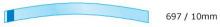 Strips Transp Courbe 10Mm