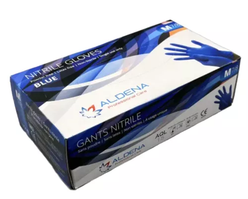 Nitrile Gloves ALDENA p-free Blue M / 100 pcs