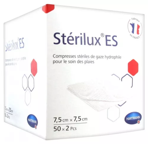 Compresses Sterilux 7.5X7.5 8Pl 3x 40pcs