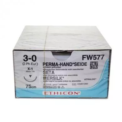 Suture Soie Fw  577  3-0 75 Cm 23C 1/2 X1 36pcs