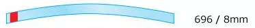 Strips Transp Courbe 8Mm
